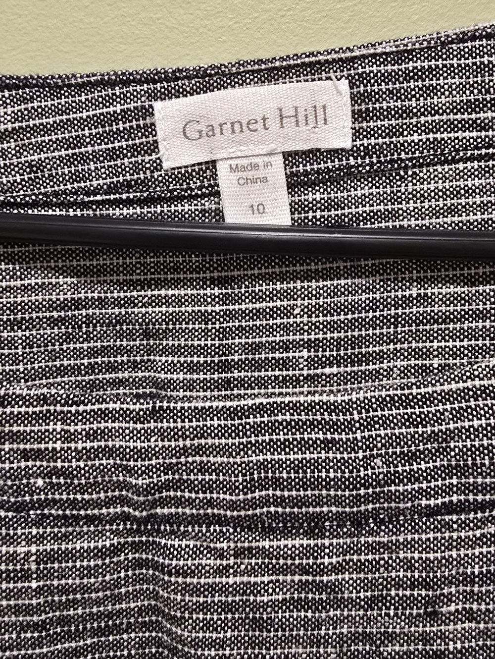 Garnet Hill 100% Linen Gray Heathered Dropwaist Short-Sleeve Midi Dress - Picture 9 of 9